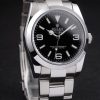 Rolex Explorer Automatic Men Black steel strap