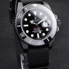 Rolex Submariner Automatic Men Black Canvas strap