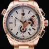 Tag Heuer Carrera Quartz Men White Gold Pink strap