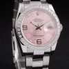 Rolex Datejust Automatic Women Pink Dial Diamond bezel And Steel strap