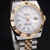 Rolex Datejust Automatic Men Two-Tone White Dial Fluted Bezel And Steel Stainless