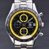 Tag Heuer Carrera Automatic Men Black/Yellow Dial with steel strap