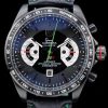 Tag Heuer Carrera Quartz Men Black Dial And Crocodile strap