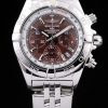 Breitling Chronomat Certifie Quartz Women steel strap Chocolate Dial