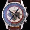 Breitling Certifie Quartz Men White Dial And Brown Leather Strap