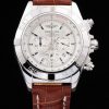 Breitling Chronomat Quartz Men White Dial With Marrone Pelle strap