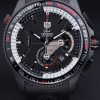 Tag Heuer Carrera Quartz Men Black rubber strap Black Dial