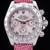 Rolex Daytona Automatic Women Pink Dial And Pink Pelle strap