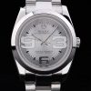 Rolex Oyster Perpetual Automatic Men White Dial steel bracelet