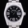 Rolex Datejust Automatic Men Black Dial And Argento steel strap