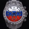 Rolex Daytona Automatic Men White/Blue/Red Dial With Black Acciaio strap