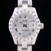 Rolex Datejust Automatic Women White Dial With Argento steel strap