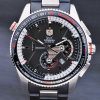 Tag Heuer Carrera Quartz Men steel strap And Black Dial