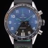 Tag Heuer Carrera Quartz Men Black Dial With Black Pelle strap