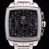 Tag Heuer Monaco Quartz Men Black Dial In steel