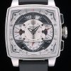 Tag Heuer Monaco Quartz Men White Dial And Black Pelle strap