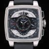 Tag Heuer Monaco Quartz Men Black Pelle strap With Balck/White Dial