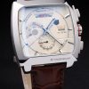 Tag Heuer Monaco Quartz Men White Dial With Marrone Pelle strap