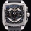 Tag Heuer Monaco Quartz Men Black/White Dial With Pelle strap