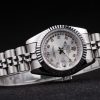 Rolex Ladies Datejust Automatic Women White Dial With Diamond Hour Numbers In Jubilee steel strap