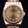 Rolex Datejust Automatic Men Champagne Dial Stick Hour Numbers In steel strap