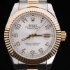 Rolex Datejust Automatic Men Two-Tone White Dial With Arab Hour Numbers And steel President Bracelet