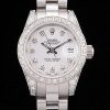 Rolex Datejust Automatic Women White Dial With Diamond hour markers Argento steel strap