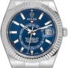 Rolex Sky-Dweller 326934 in steel with the blue dial stick hour markers
