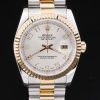 Rolex Datejust 36 Two-Tone Automatic Men White Dial In Steel On President Bracelet