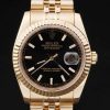 Rolex Datejust Automatic Men BBlack Dial In Yellow Gold On Jubilee Bracelet