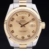 Rolex Daydate Two-Tone Automatic Men Champagne Dial In Steel On President Bracelet