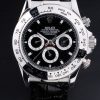 Rolex Daytona Automatic Men Steel Black Dial Pelle Strap